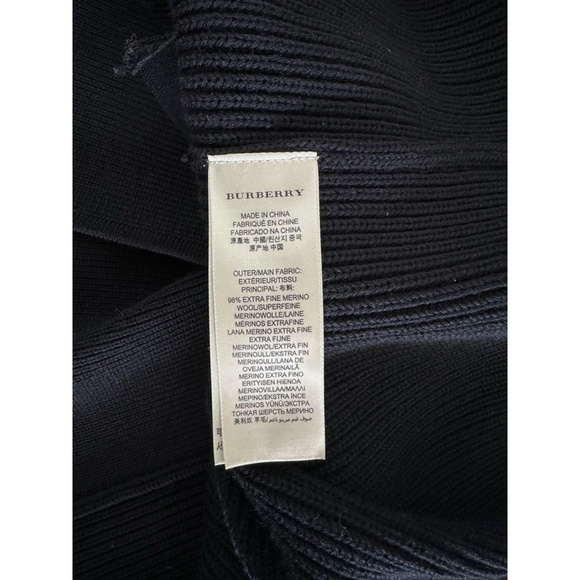 Women's Burberry Knit Jacket Size L Black - Picture 11 of 13